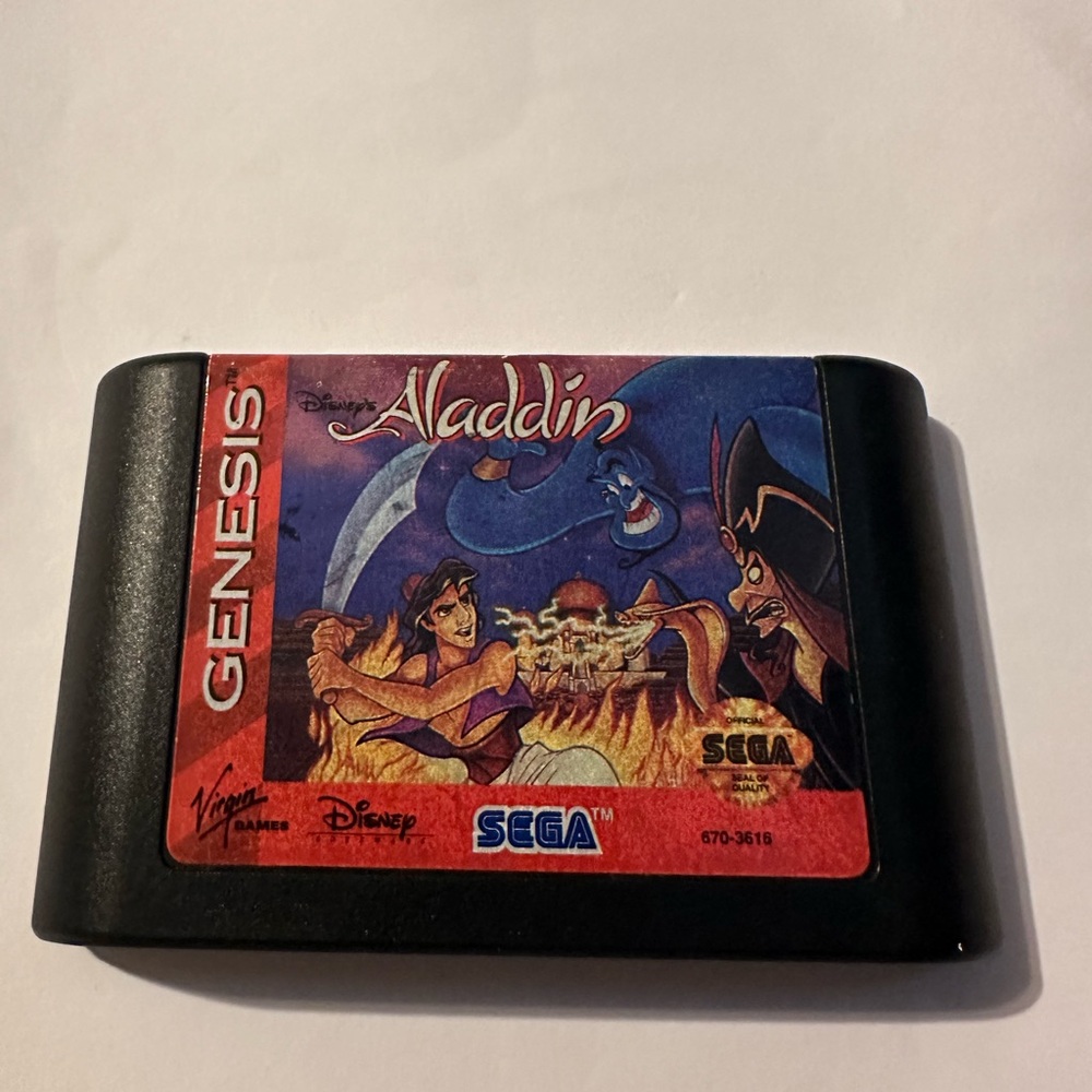 Sega Genesis Disney’s Aladdin Game Cartridge